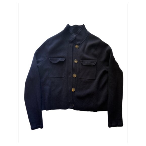 Sezane Jackets & Blazers - NWOT Navy LA MAILLE SEZANE Knit Jacket Size M (BB0242)